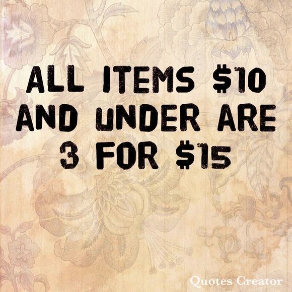 All items $10 and under are 3 for $15 - Picture 1 of 1
